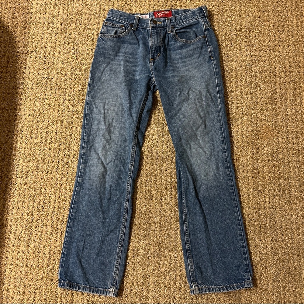 Arizona Jean Co Boys Original Straight Jeans Size 14 Regular Medium Wash